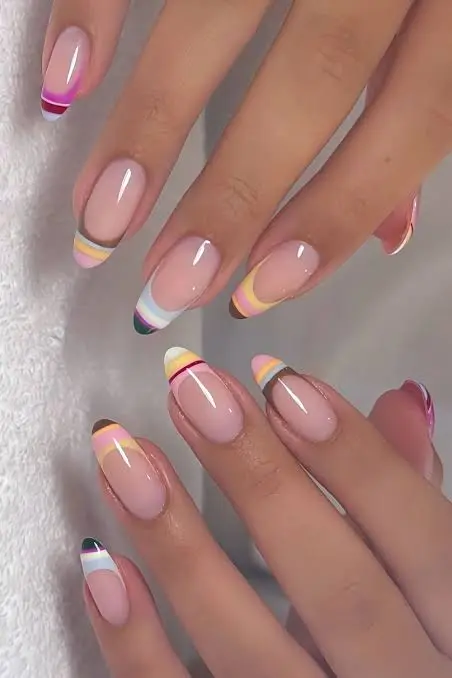 Uñas francesas horizontales