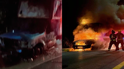 Se registra el incendio de dos vehículos en la Av. Andrés Quintana Roo la noche de viernes: Esto se sabe