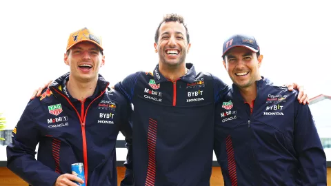 Mex Verstappen, Daniel Ricciardo y Checo Pérez