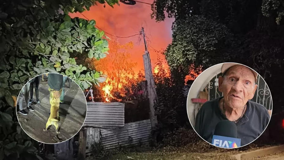 Ramón y su perro escaparon de un incendio en su casa, en Los Mochis