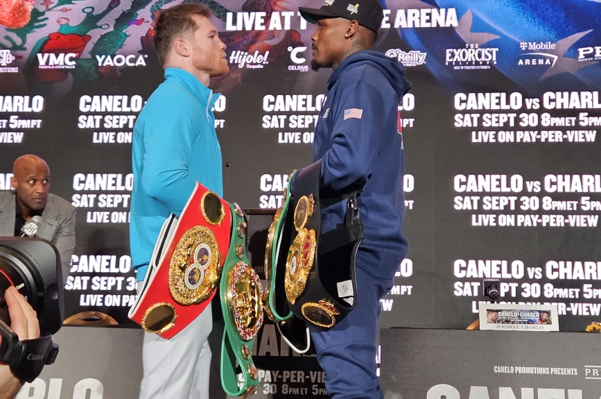 Conferencia de prensa Canelo Charlo Las Vegas