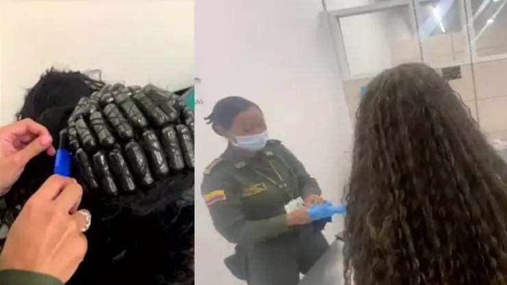 Caen dos mujeres por llevar cocaína en extensiones de cabello