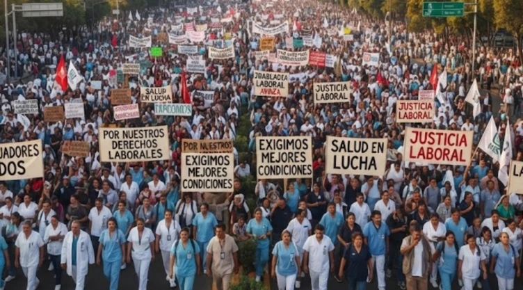 Mega marcha nacional del IMSS