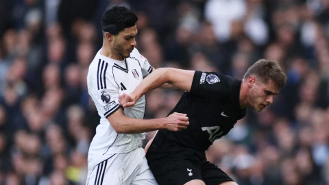 Raúl Jiménez ante el Tottenham