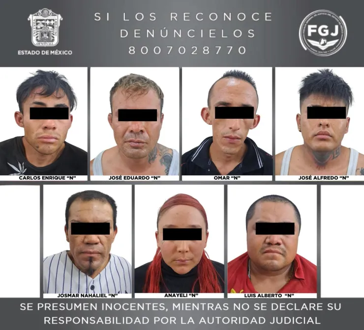 Presuntos integrantes del entramado delictivo relacionado con el CJNG.