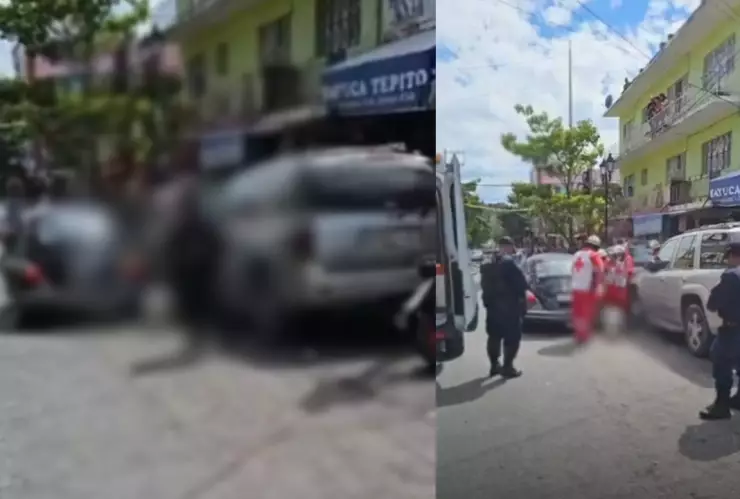 El cuerpo de Raúl Augusto Gracida, excoordinador de la policía municipal de Chilpancingo quedó sobre el asfalto tras ser asesinado