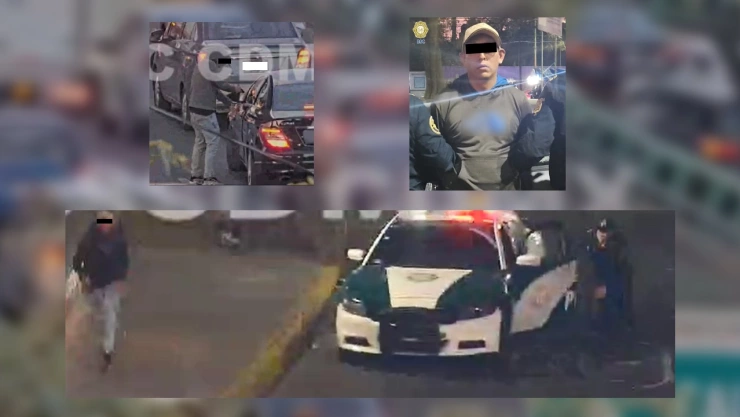 Un asalto a mano armada en carriles del Anillo Periférico en CDMX fue grabado.