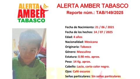 ALERTA AMBER TABASCO: Ismael López Hernández desapareció en Tacotalpa, Tabasco