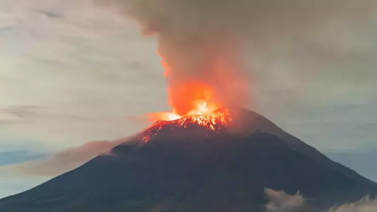 Zonas de riesgo ante erupción del volcán Popocatépetl