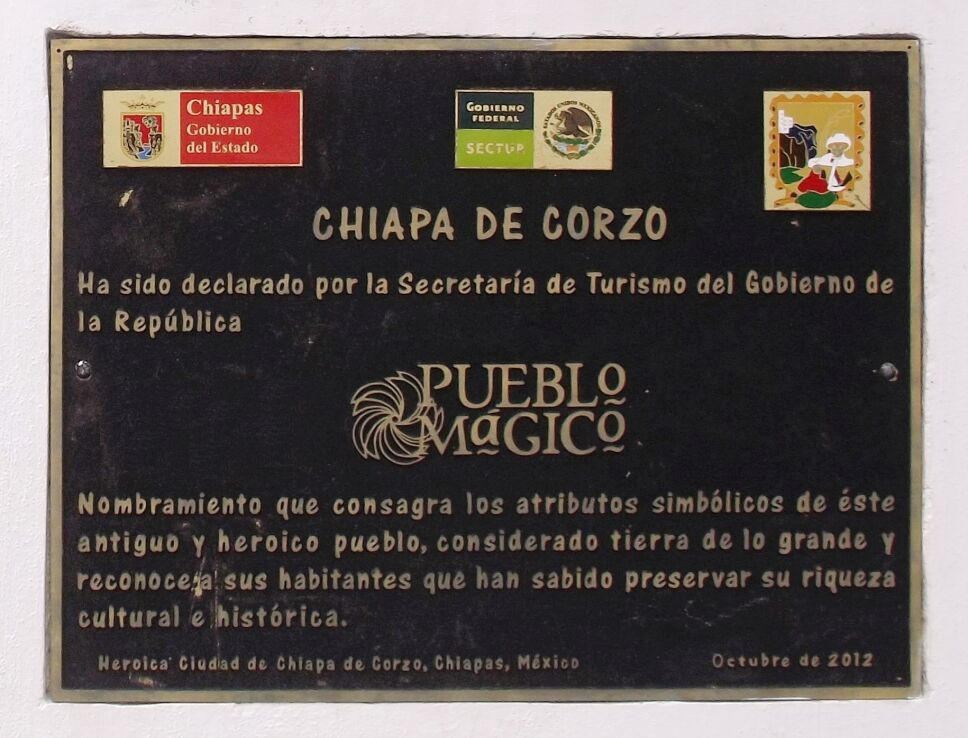 Placa Declaratoria de Chiapa de corzo