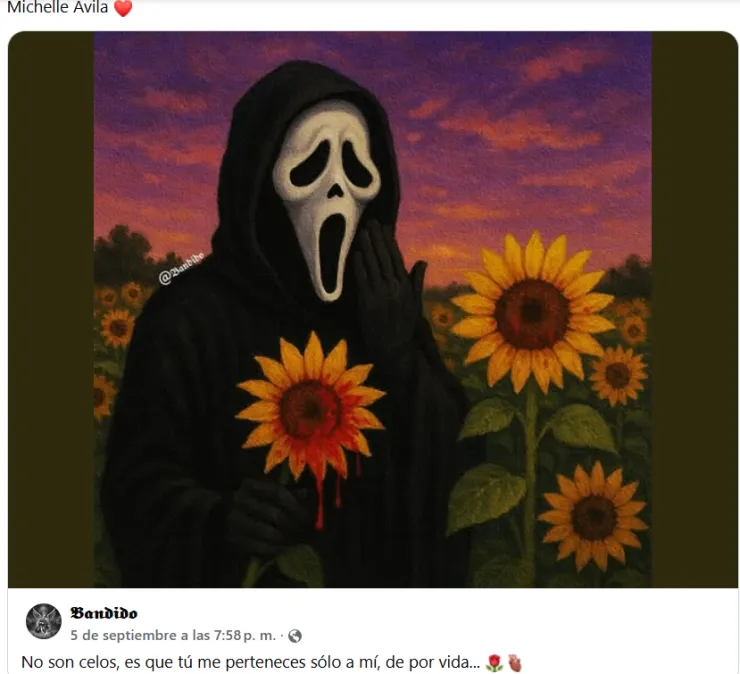 Publicación de Isidro Cruz en Facebook