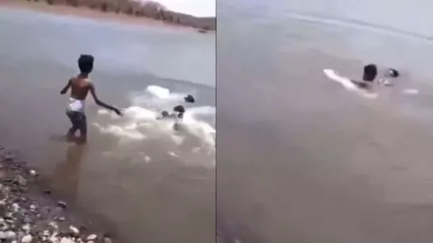 Niña graba a su familia ahogánd