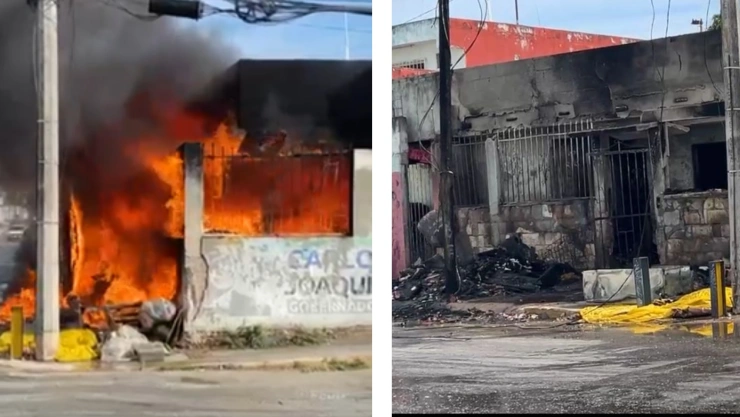 ¡Amanecer en llamas! Incendio consume vivienda en Cancún HOY 2 de abril