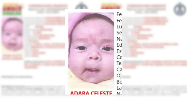 Adara Celeste, bebé desaparecida en Culiacán