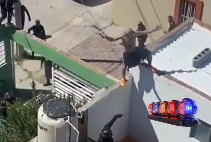 Hombre huye de la policía y brinca azotea para evitar ser detenido al oriente de Aguascalientes