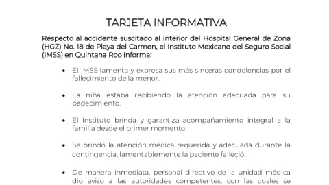 Muere niña de 6 años aplastada en elevador de un hospital