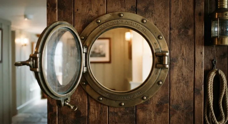 Una ventana náutica u ojo de buer decorativo