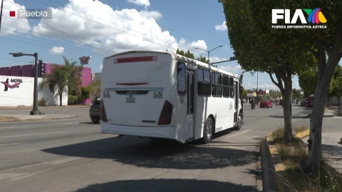 Camión de la ruta 45 de Puebla, una de las más asaltadas en las últimas semanas