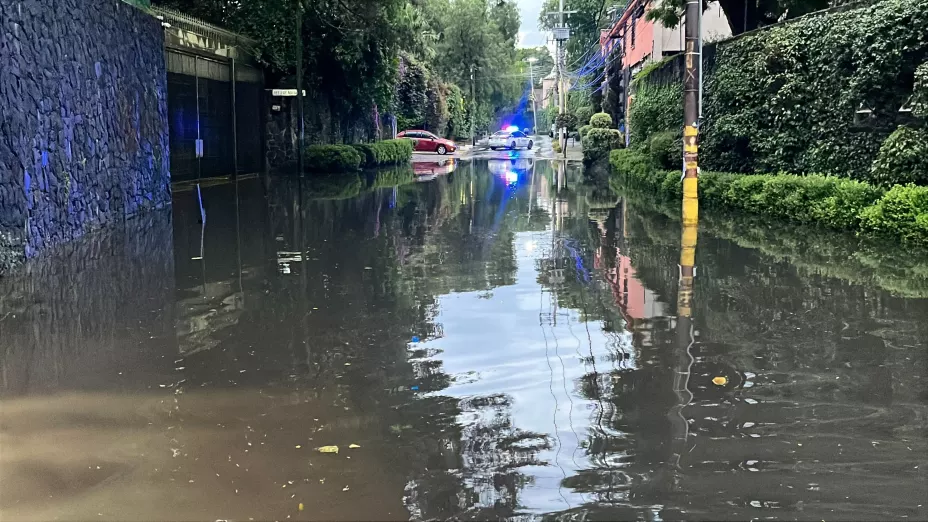 Encharcamientos en alcaldía Coyoacán