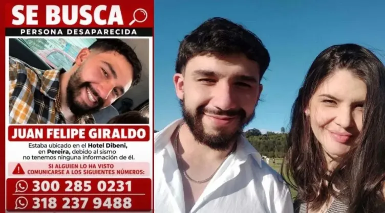 Hallan muerto a Juan Felipe en hotel de Pereira tras terremoto en Colombia