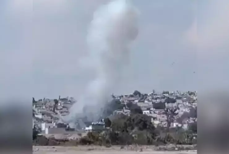 VIDEO: Captan fuerte explosión de polvorín en Tultepec; una niña resultó lesionada