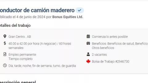 Empleo para mexicanos en Canadá