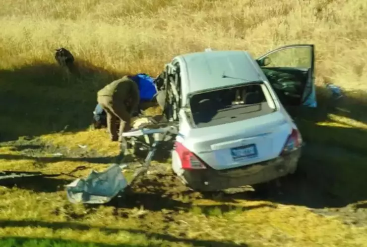 Fuerte accidente y volcadura sobre la carretera México-Veracruz en Tlaxcala hoy; hay un herido