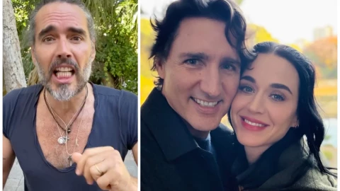 Russell Brand critica relación de Katy Perry con Justin Trudeau