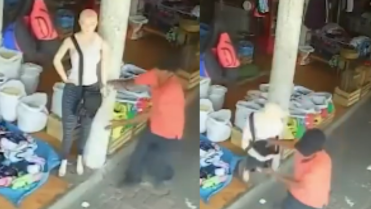 Hombre asalta a maniquí: Video