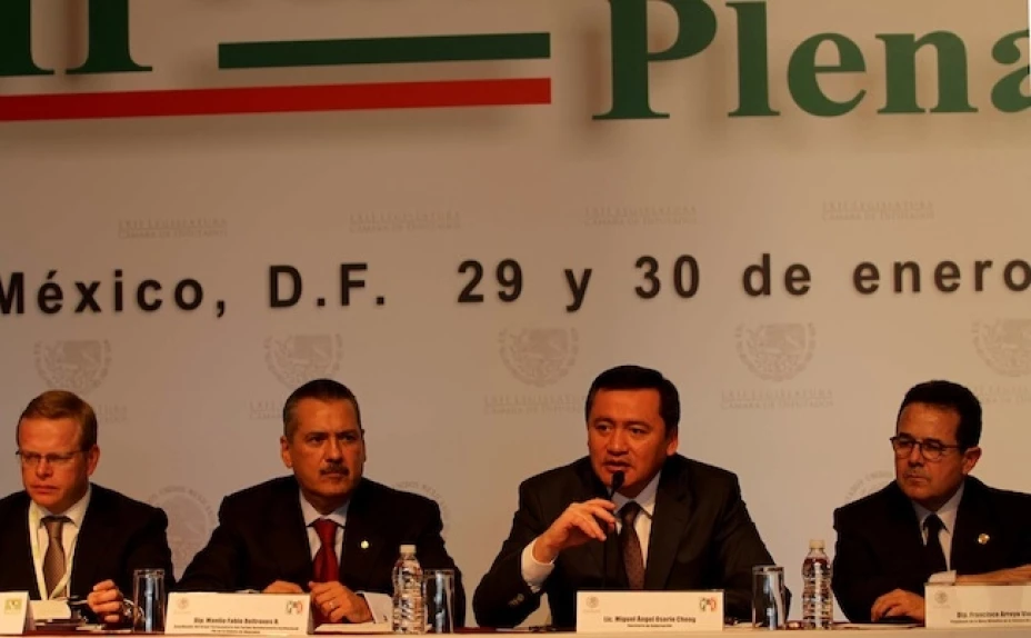 Arturo Escobar, Manlio Fabio Beltrones, Miguel Ángel Osorio Chong y Francisco Arroyo