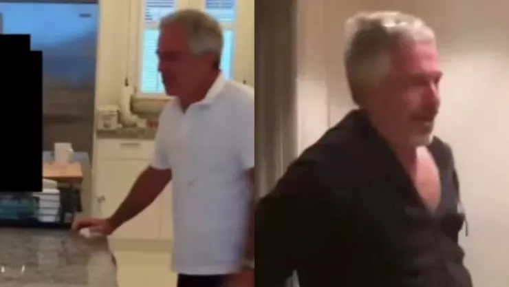 Revelan video perturbador de Jeffrey Epstein persiguiendo chicas en una cocina y se viraliza