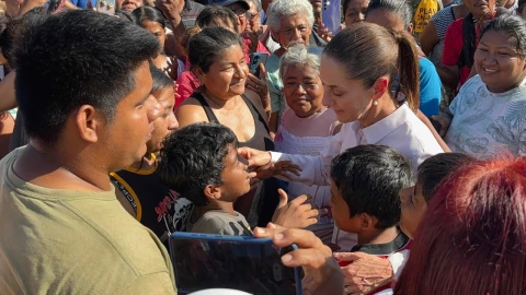 Claudia Sheinbaum estuvo en Acapulco, Guerrero, luego del paso del huracán “John”.