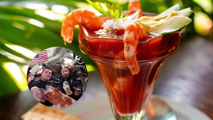 foto de coctel de camar&oacute;n y de la misi&oacute;n Artemis II