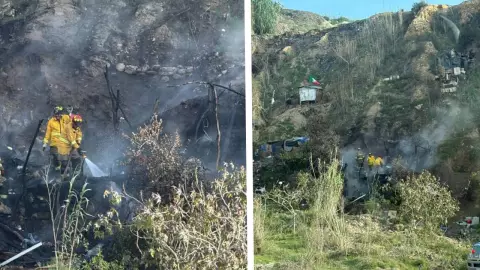 Incendio rumbo a Playas de Tijuana