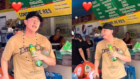 Cantante sorprende a fanáticos en taquería de Coatzacoalcos