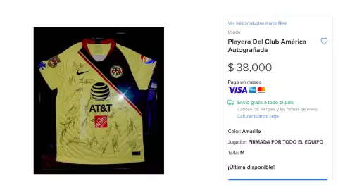 Playera del América en $38,000