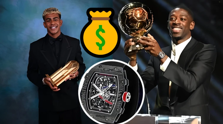 Balón de Oro: la fortuna que gastaron Lamine Yamal y Ousmane Dembélé en sus relojes para la gala