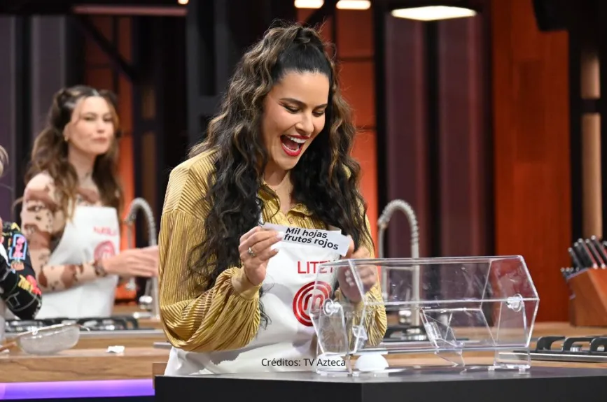 Litzy preparó mil hojas con frutos rojos
