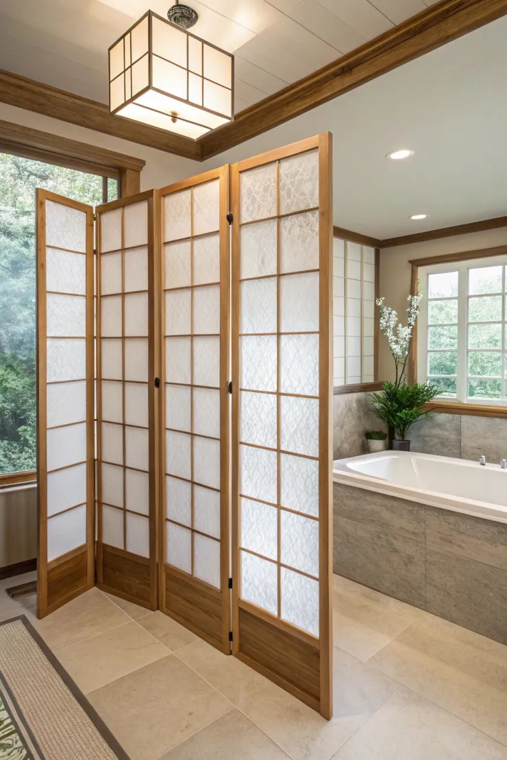 4 opciones para reemplazar el tubo de la cortina del baño por soluciones más minimalistas y elegantes