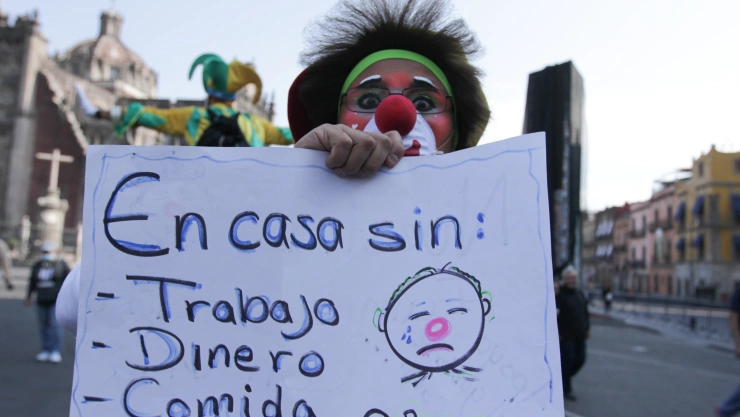 Manifestación de payasos