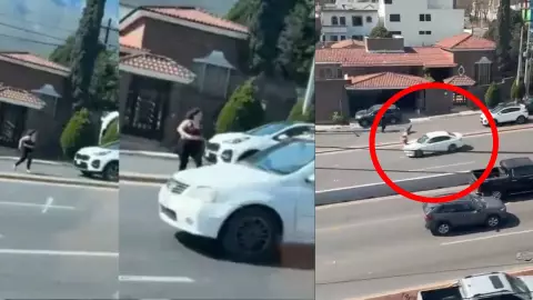 ¡Impactante VIDEO! Mujer es atropellada por un auto al intentar cruzar una avenida en Monterrey