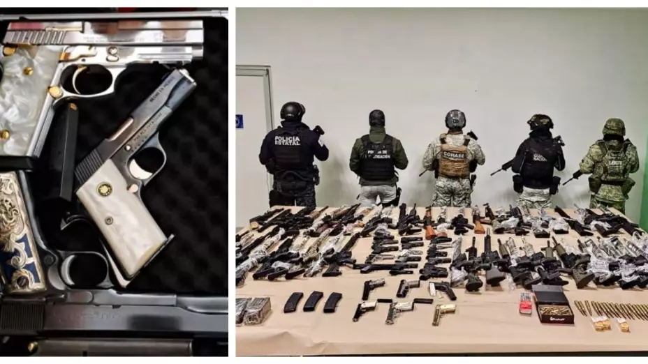 ¡50 metralletas y pistolas con oro! Sedena realiza aseguramiento de drogas y armas en Zacatecas
