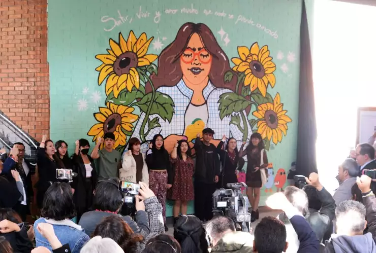 Con un mural, la UNAM homenajea a Yaretzi, fallecida en accidente de la Línea 3 del Metro