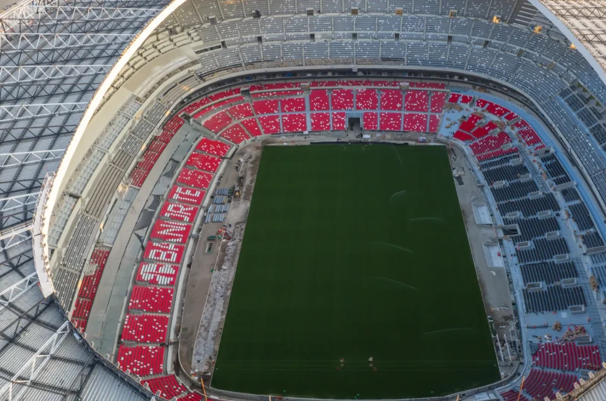 Así luce el interior del Estadio Banorte