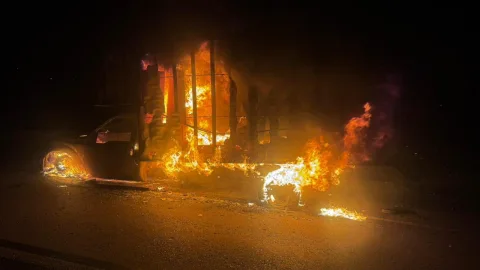 Camión en llamas San Cristóbal