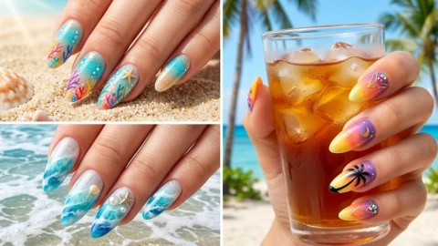 5 diseños de uñas estilo playa ideales para estar en tendencia esta primavera 2026 