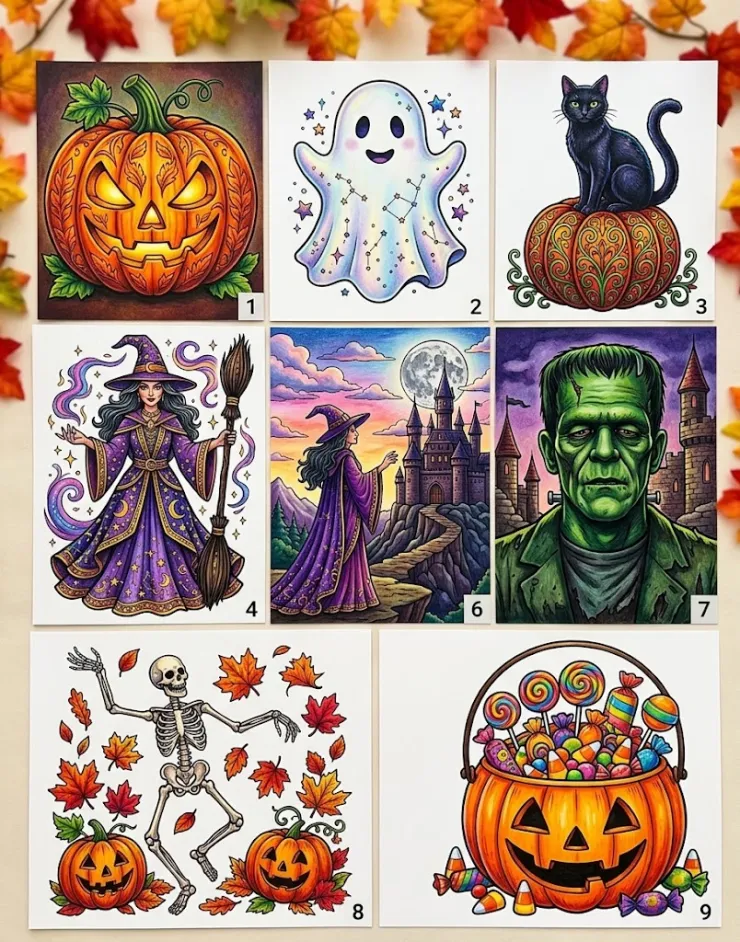 Imágenes Halloween colorear