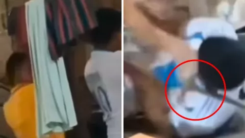 La grabación muestra el instante previo al ataque con un martillo