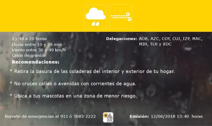 llueve en la CDMX