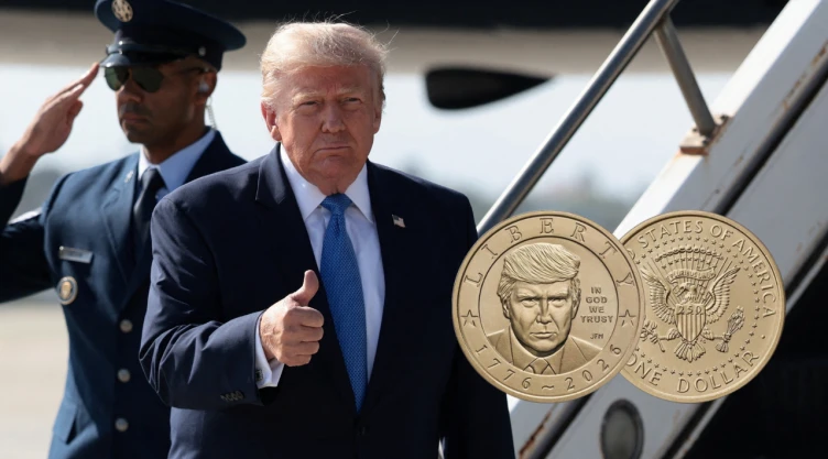 Nueva moneda de un dólar con la cara de Donald Trump